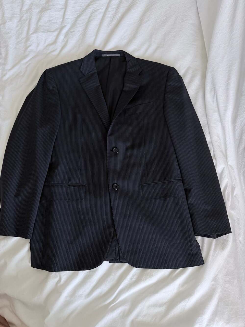 Hickey Freeman Saks Fifth Avenue Pinstripe Wool 2-Button Suit Jacket Blazer